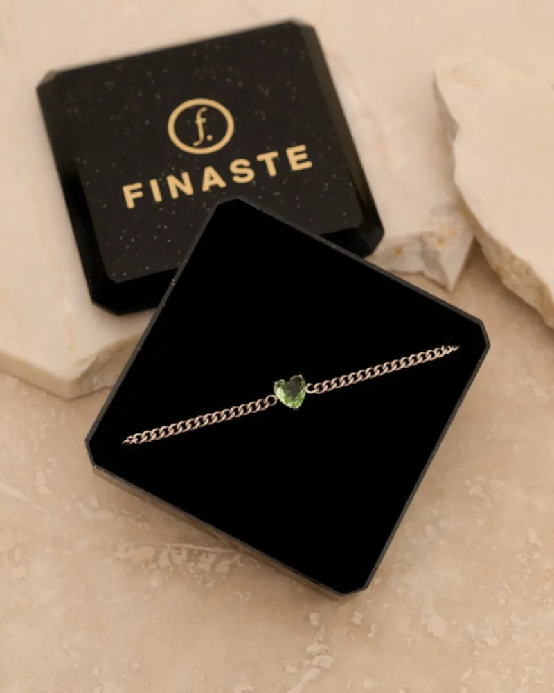 Finaste Birthstone heart armband Discount