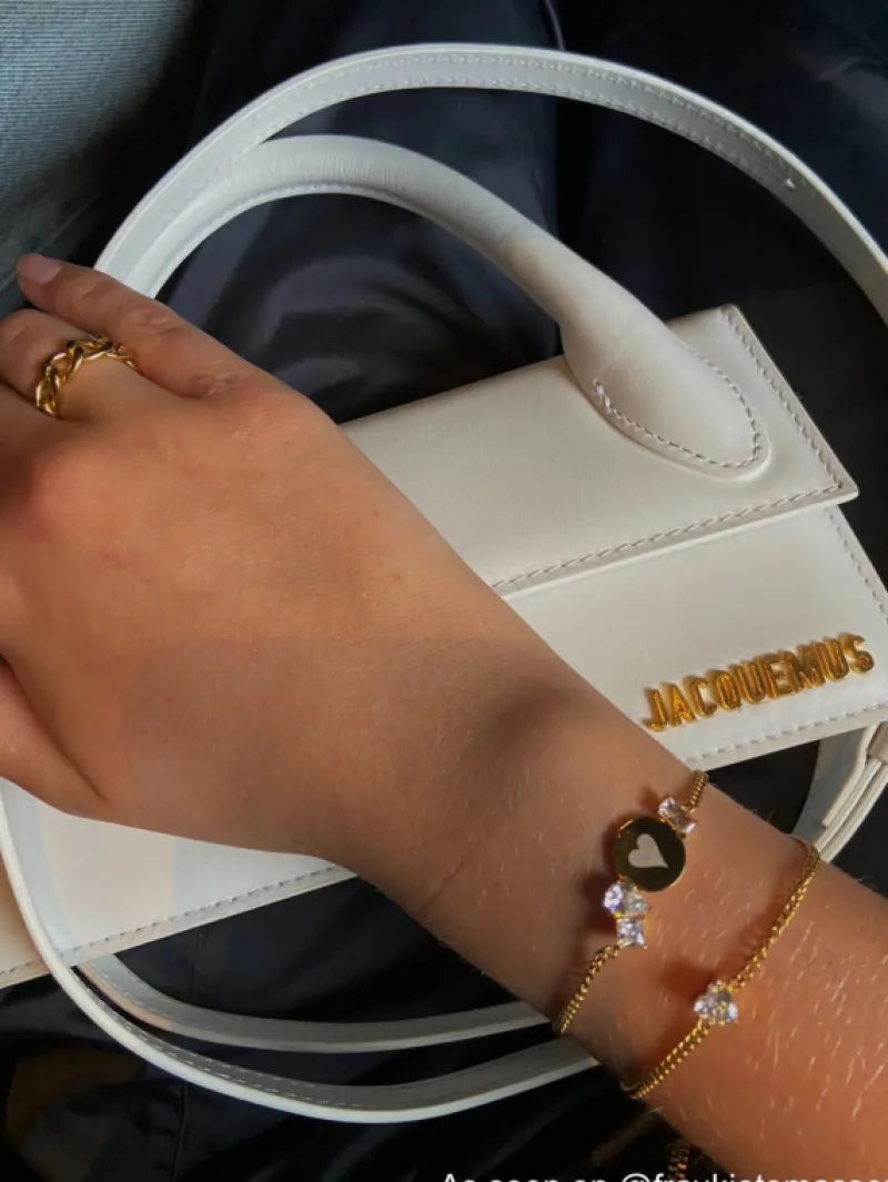 Finaste Birthstone heart armband goldplated Hot