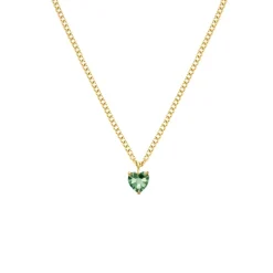 Finaste Birthstone heart ketting goldplated Online