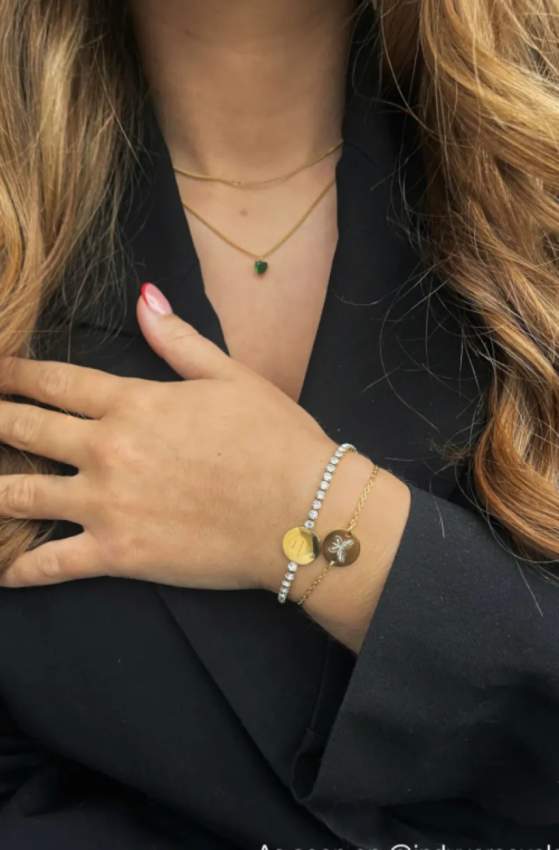 Finaste Birthstone heart ketting goldplated Online