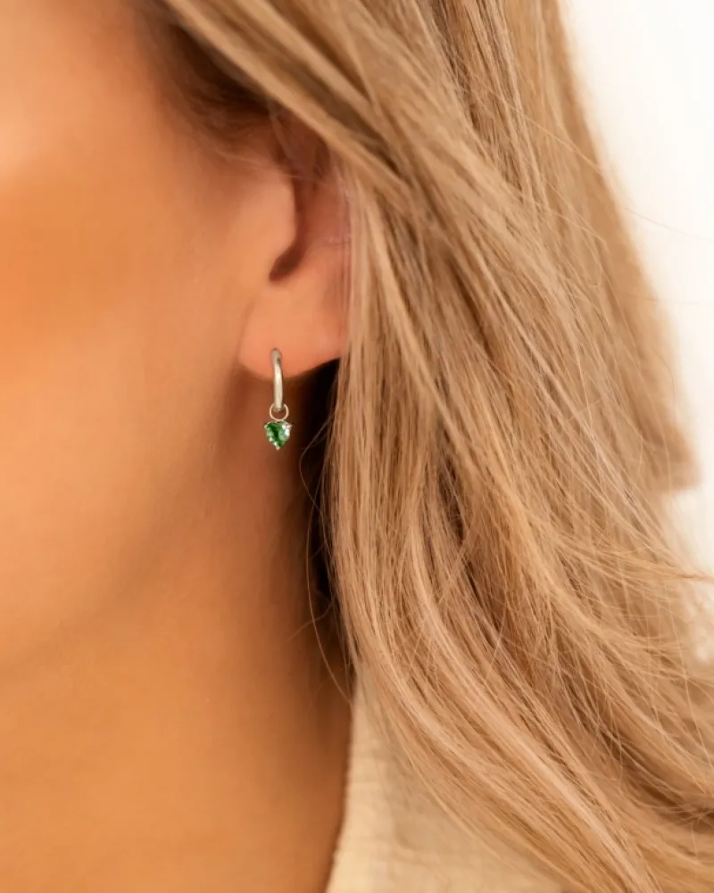 Finaste Birthstone heart oorbellen Discount