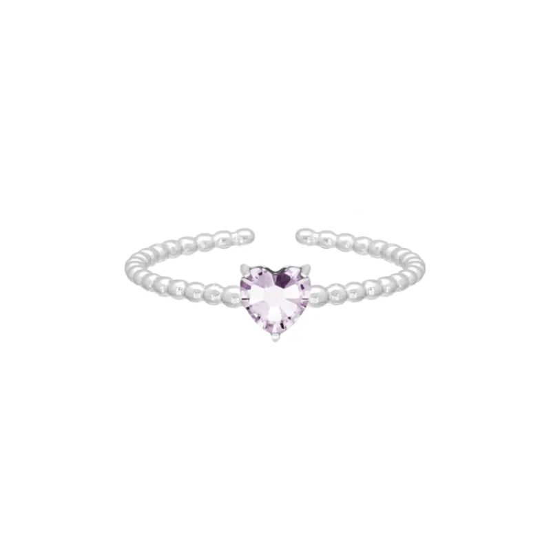Finaste Birthstone heart ring New