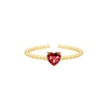 Finaste Birthstone heart ring goldplated Best