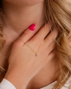 Finaste Birthstone Ketting Goudkleurig Outlet