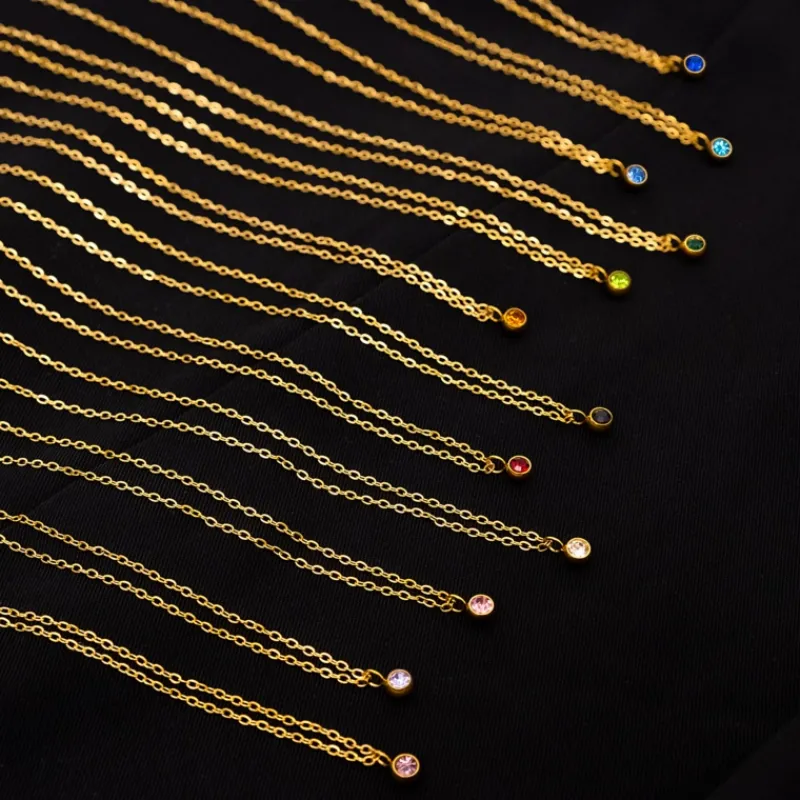Finaste Birthstone Ketting Goudkleurig Outlet
