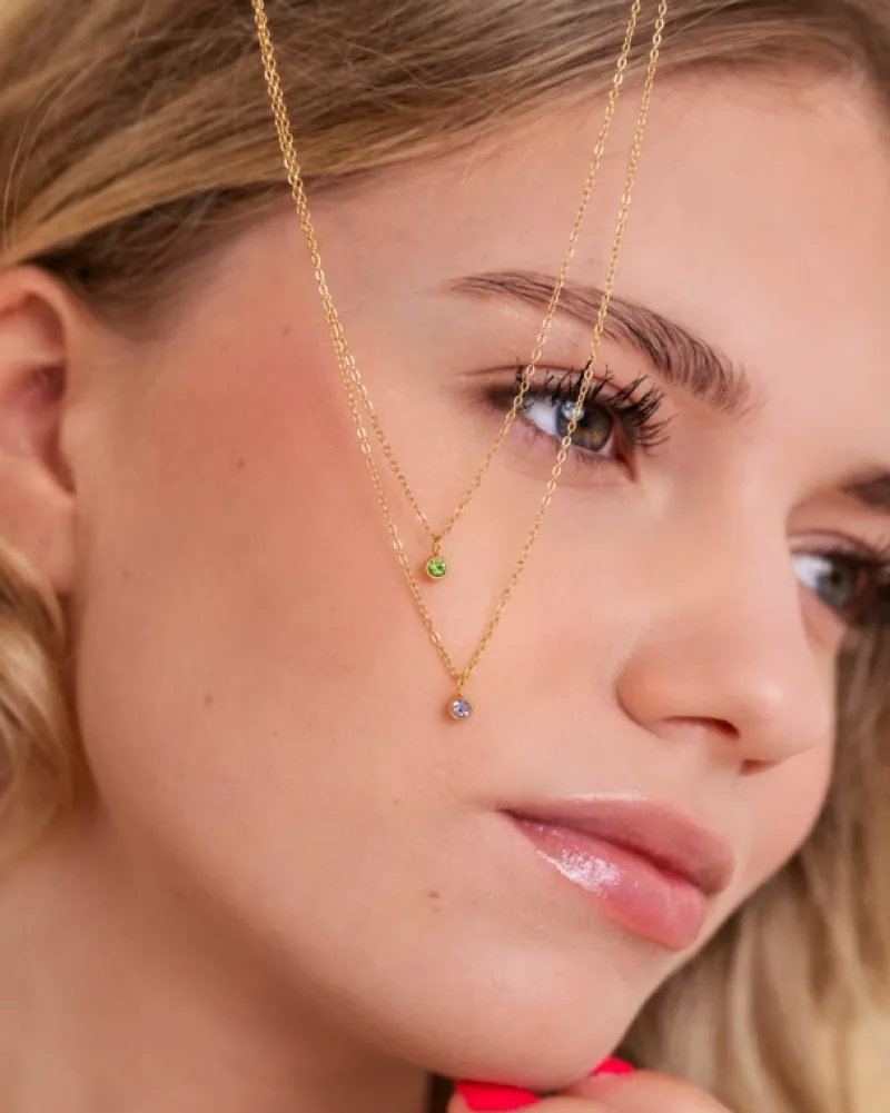 Finaste Birthstone Ketting Goudkleurig Outlet