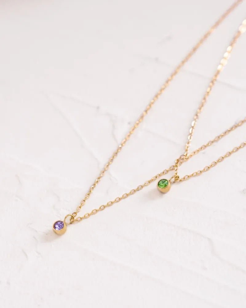 Finaste Birthstone Ketting Goudkleurig Outlet