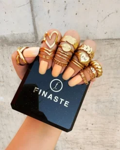 Finaste Blaadjes ring verstelbaar goudkleurig Outlet