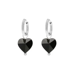 Finaste Black heart oorbellen Hot