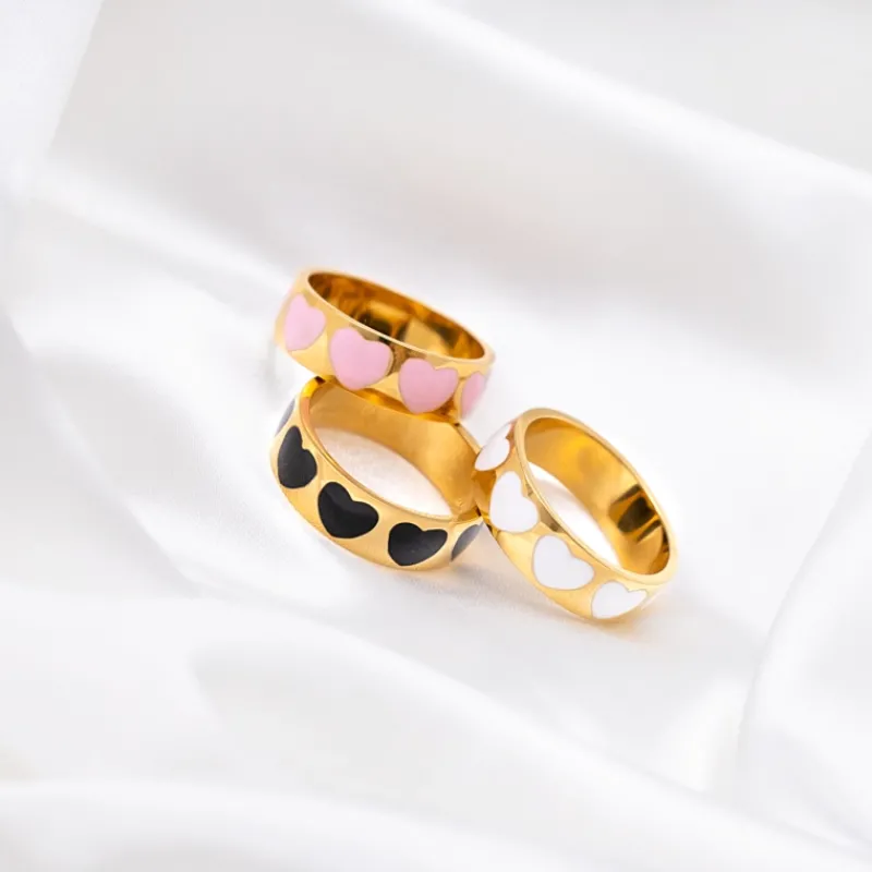 Finaste Black Love Ring Fashionista Goudkleurig Best
