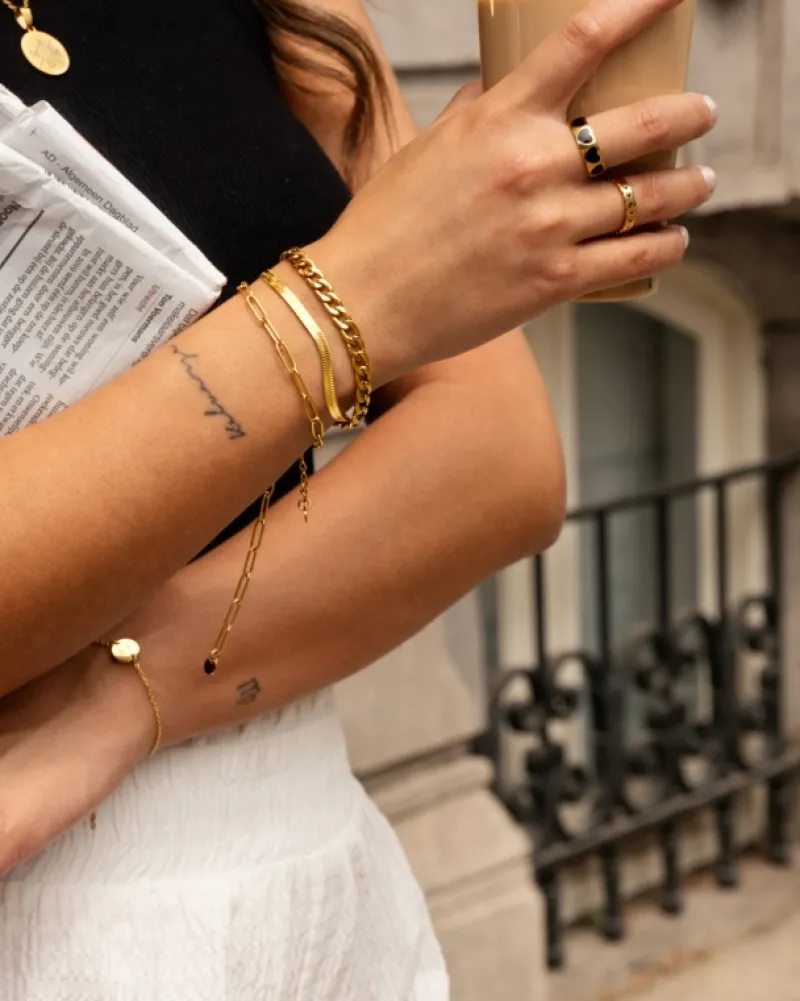 Finaste Black Love Ring Fashionista Goudkleurig Best