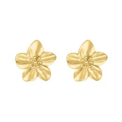 Finaste Bloem oorbellen goudkleurig Outlet