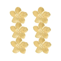 Finaste Bloem oorbellen statement goudkleurig Online