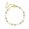 Finaste Bloemetjes armband trendkleuren goudkleurig Clearance