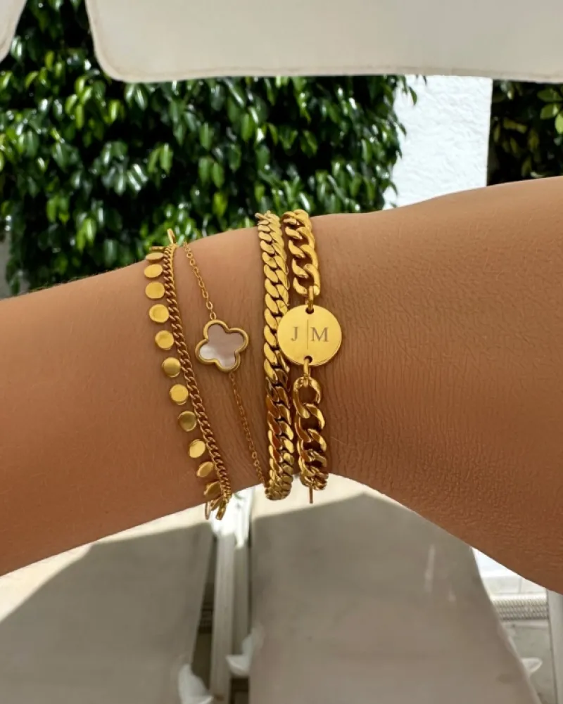 Finaste Boho Armband Little Coins Verguld Sale