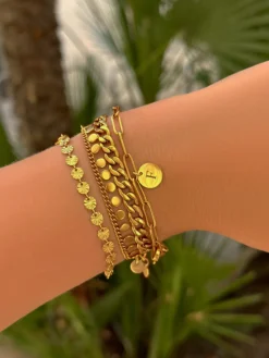 Finaste Boho Armband Little Coins Verguld Sale