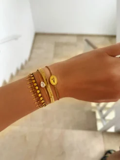 Finaste Boho Armband Little Coins Verguld Sale