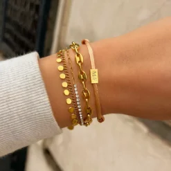 Finaste Boho Armband Little Coins Verguld Sale