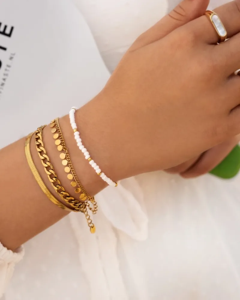Finaste Boho Armband Little Coins Verguld Sale