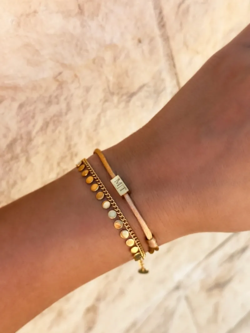 Finaste Boho Armband Little Coins Verguld Sale