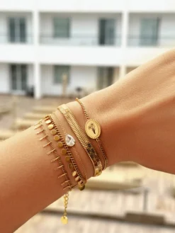 Finaste Boho Armband Little Coins Verguld Sale