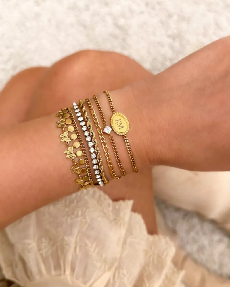 Finaste Boho Armband Little Coins Verguld Sale