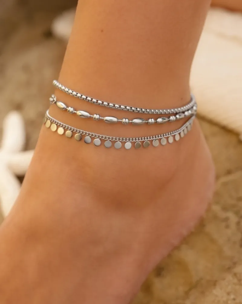Finaste Boho enkelbandje little coins Best