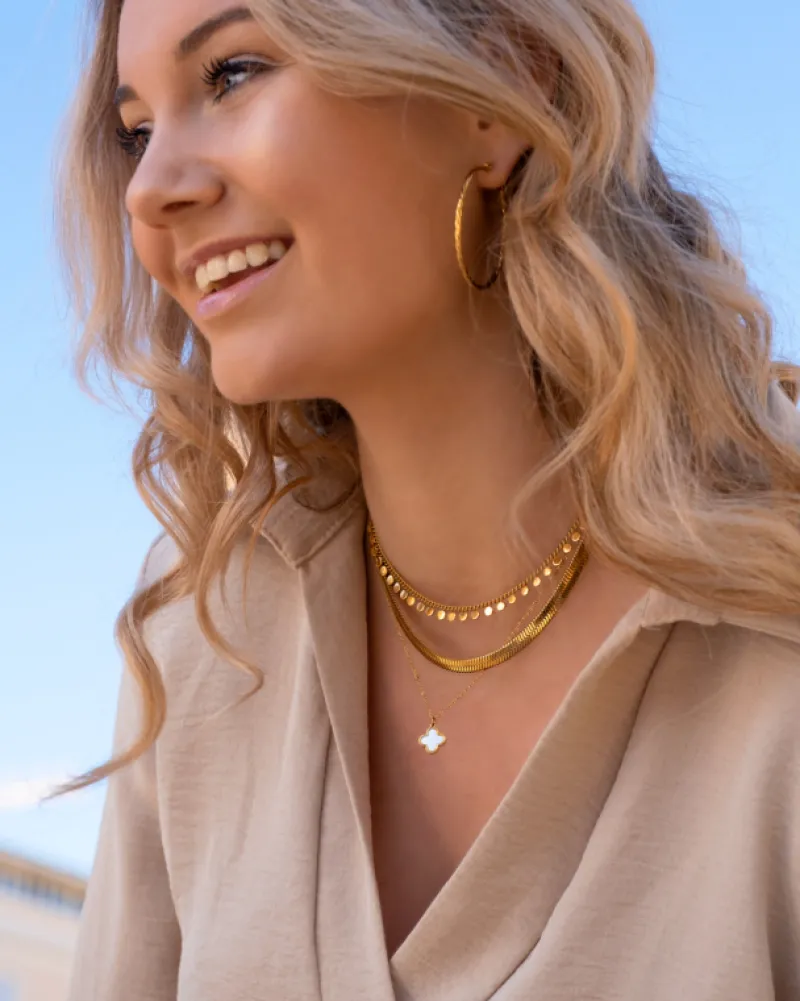 Finaste Boho Ketting Little Coins Verguld Online