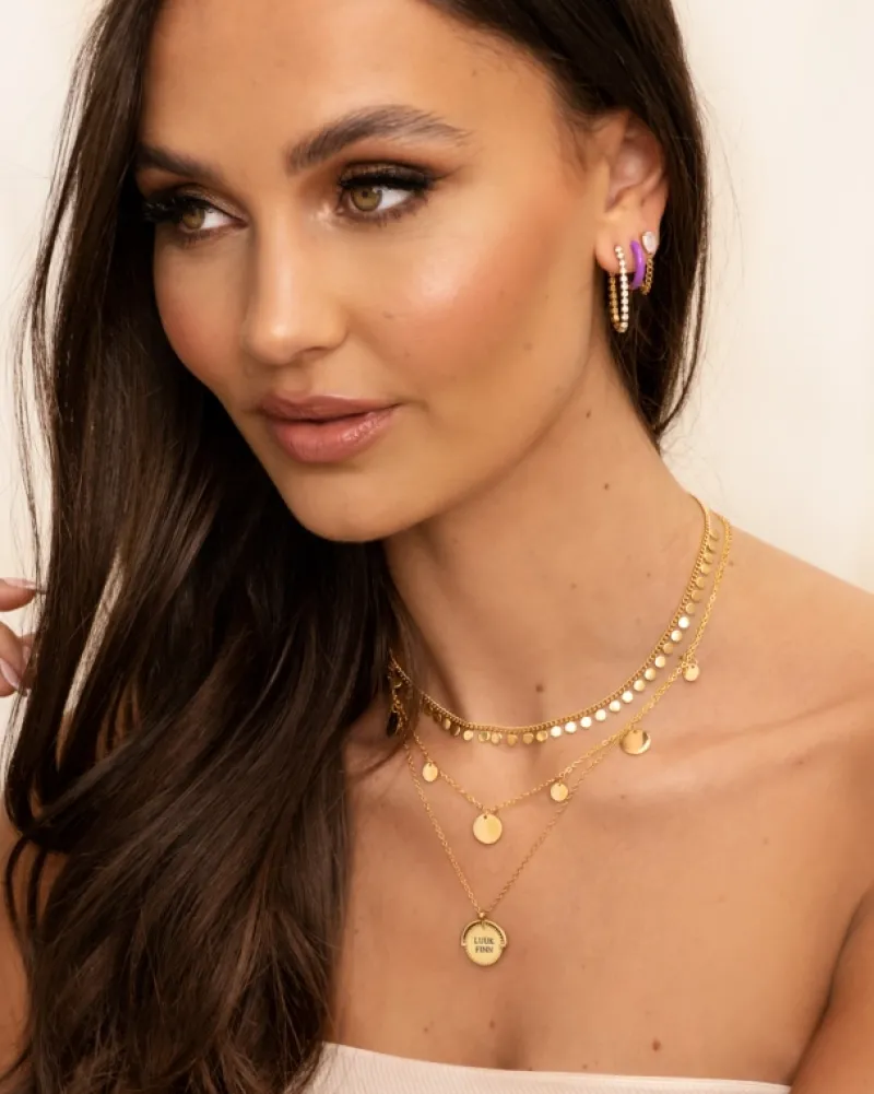 Finaste Boho Ketting Little Coins Verguld Online