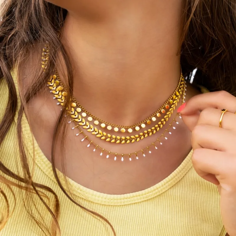 Finaste Boho Ketting Little Coins Verguld Online