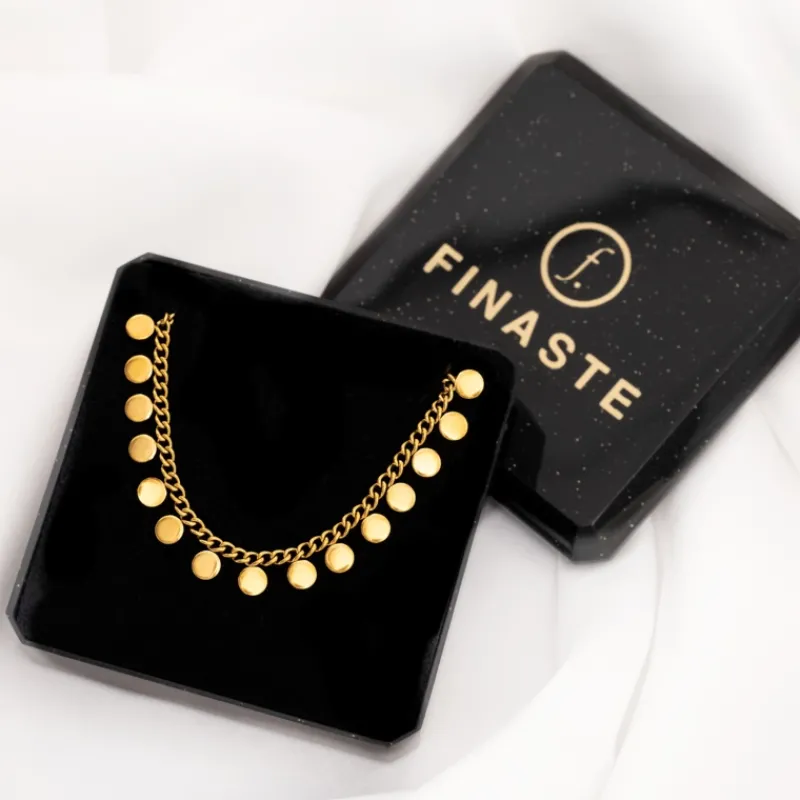 Finaste Boho Ketting Little Coins Verguld Online