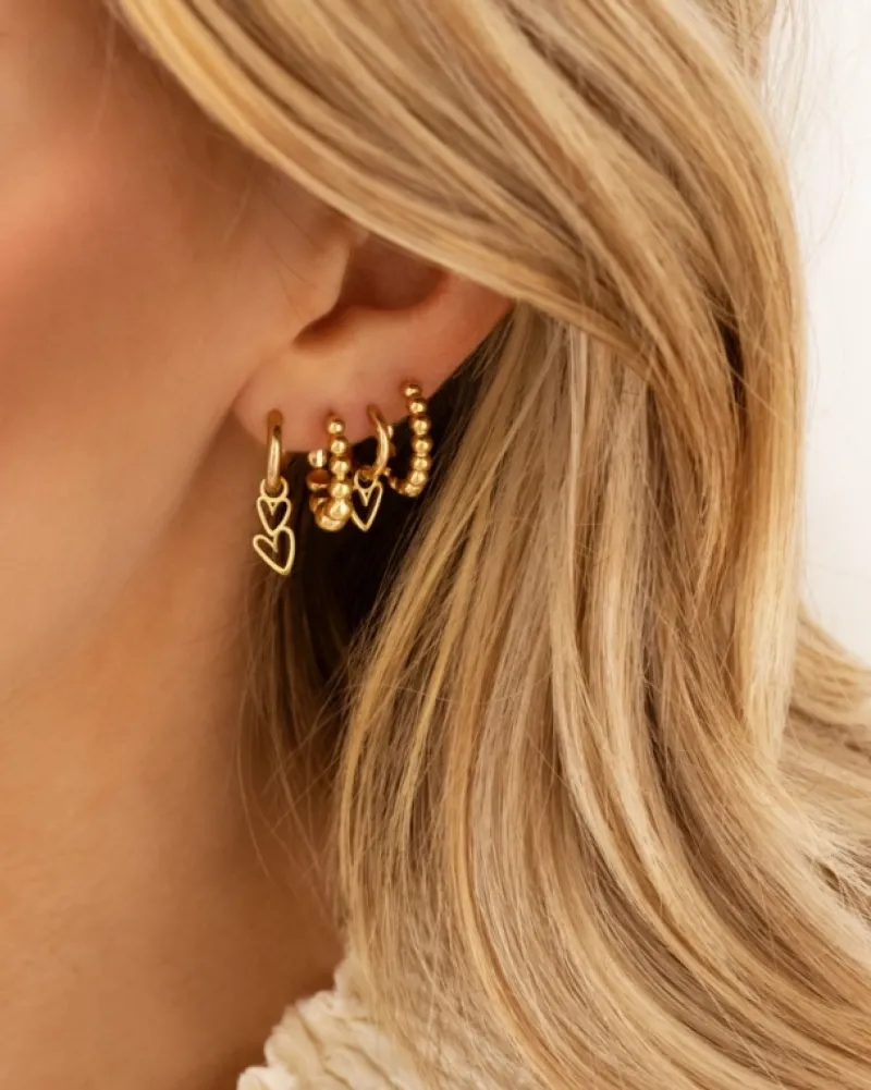 Finaste Boho oorringetjes dots goudkleurig Fashion