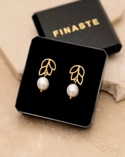 Finaste Boho pearl oorbellen goudkleurig Best