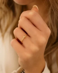 Finaste Bolletje ring goudkleurig Fashion