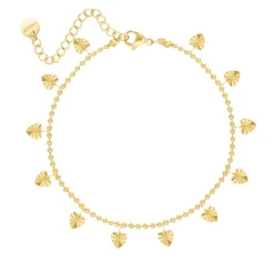 Finaste Bolletjes armband met hartjes goudkleurig Fashion