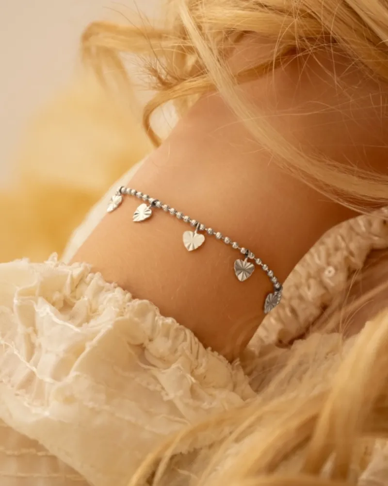 Finaste Bolletjes armband met hartjes Hot