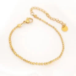 Finaste Bolletjes armband minimalistisch goudkleurig Outlet