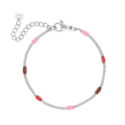 Finaste Bolletjes armband pink color mix Fashion