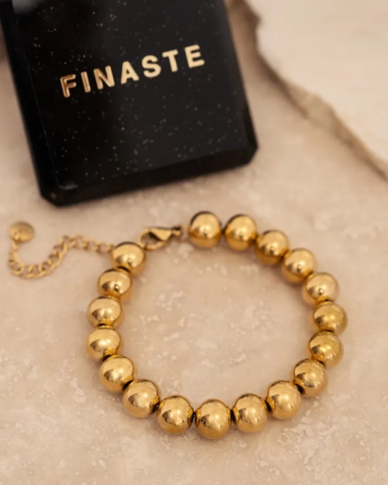 Finaste Bolletjes armband statement goudkleurig New