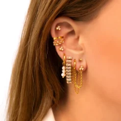 Finaste Bolletjes ear cuff goud kleurig Hot
