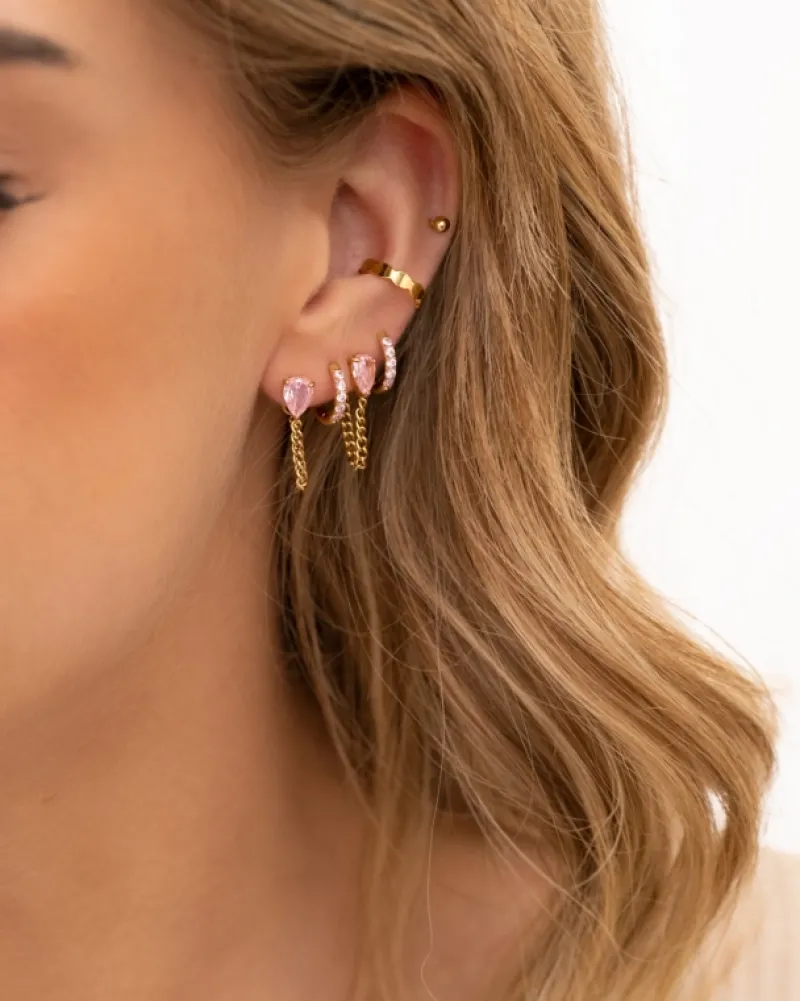 Finaste Bolletjes ear cuff goud kleurig Hot