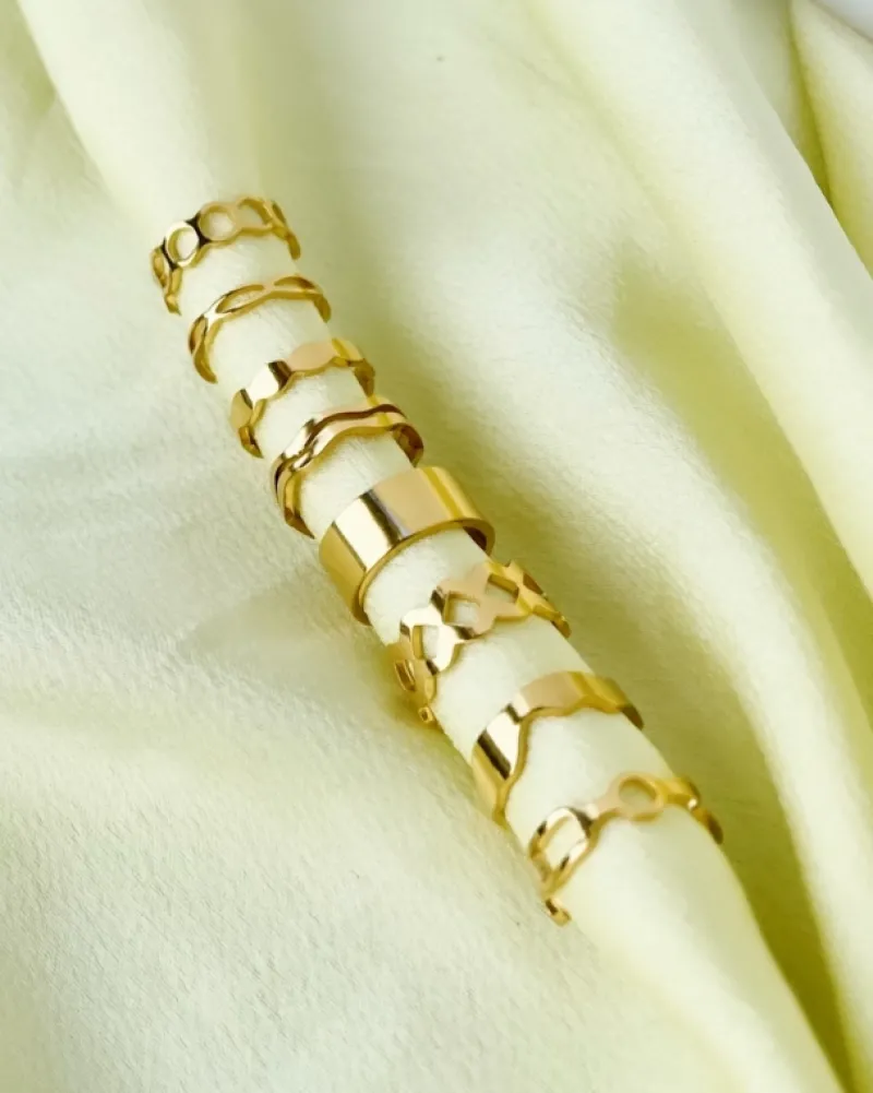 Finaste Bolletjes ear cuff goud kleurig Hot