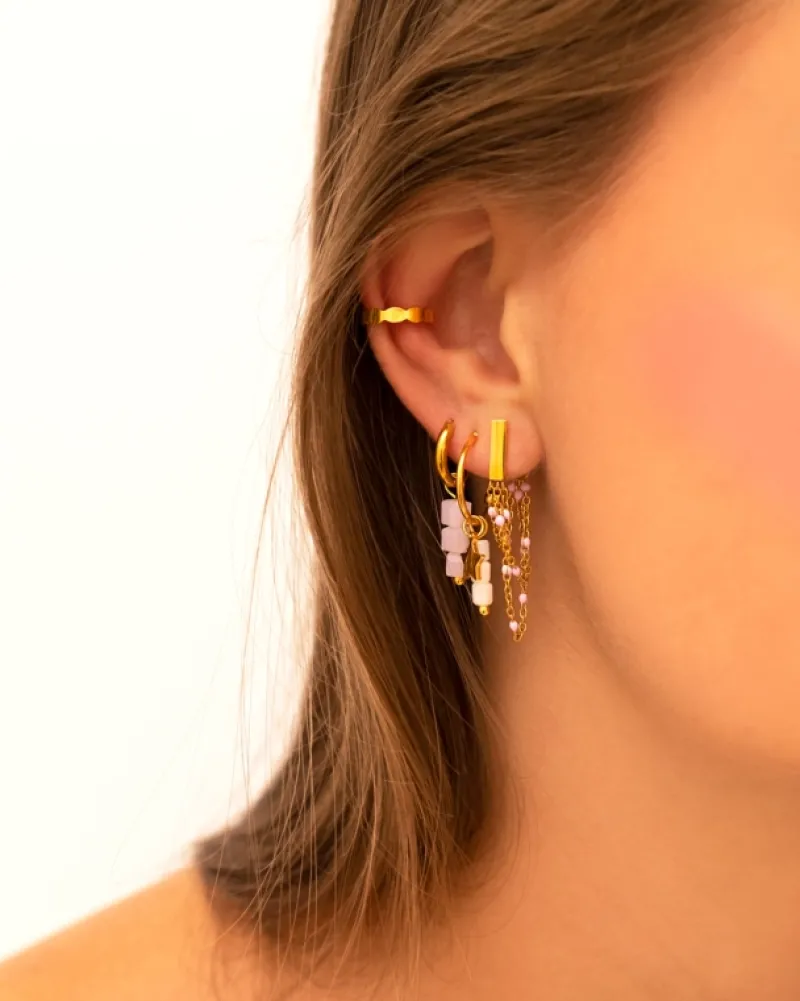 Finaste Bolletjes ear cuff goud kleurig Hot