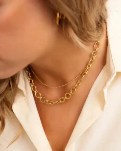 Finaste Bolletjes Ketting Goudkleurig Discount
