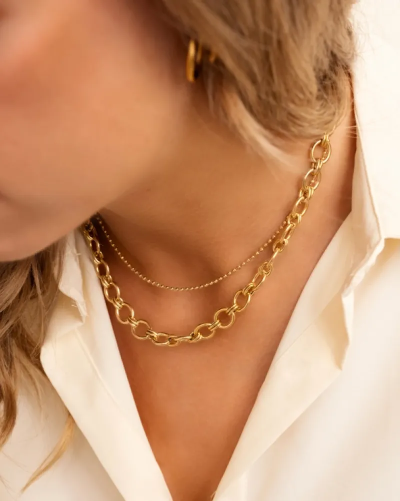 Finaste Bolletjes Ketting Goudkleurig Discount