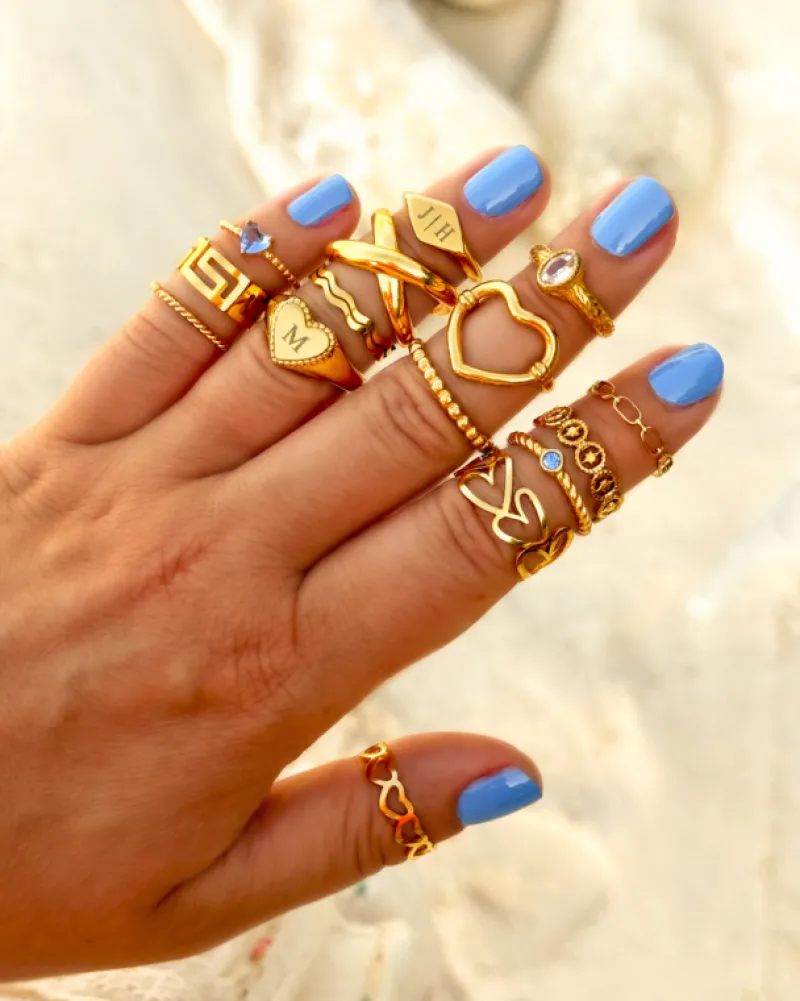 Finaste Bolletjes ring gold plated Online