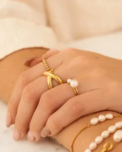 Finaste Bolletjes ring gold plated Online