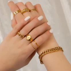 Finaste Bolletjes ring gold plated Online