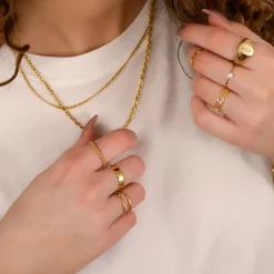 Finaste Bolletjes ring gold plated Online