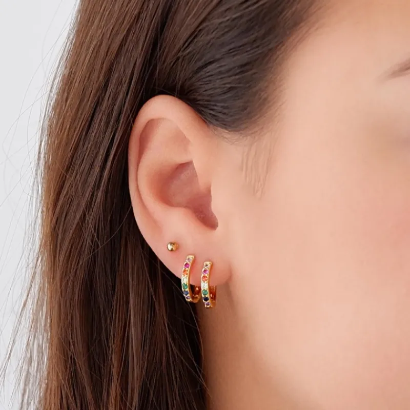 Finaste Bolletjes Stud Oorbellen goud kleurig Sale